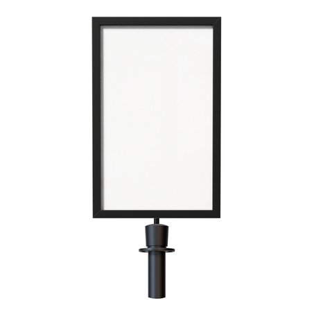 MONTOUR LINE Post&RopeStanchion SignFrame 14x22V Black EXIT/EXIT PLS DONOTENTER HDSF-1422-V-BK-PR-EXITNOENTERDBL